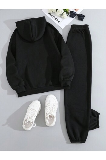 EYAX MODA Φούτερ με φερμουάρ και φούτερ Jogger