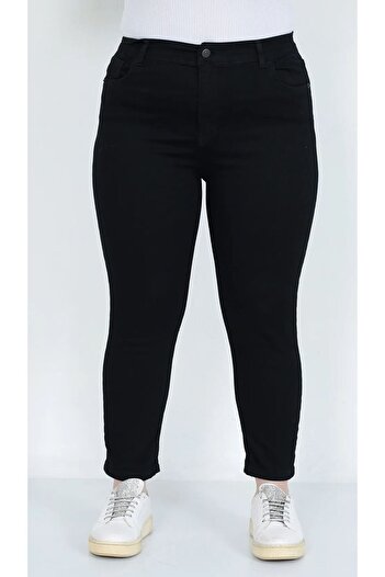 Shield Life Plus Size Black Women's Trousers - Lycra, Gathering, Ultra Comfortable and Stylish Look