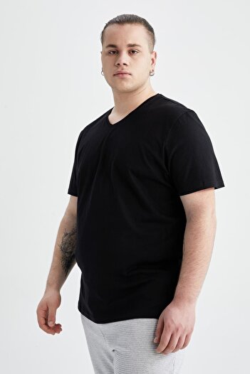 DeFacto Slim Fit V-Neck Basic T-Shirt