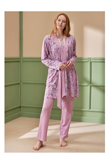 Feyza 3 parçalı pijama takımı