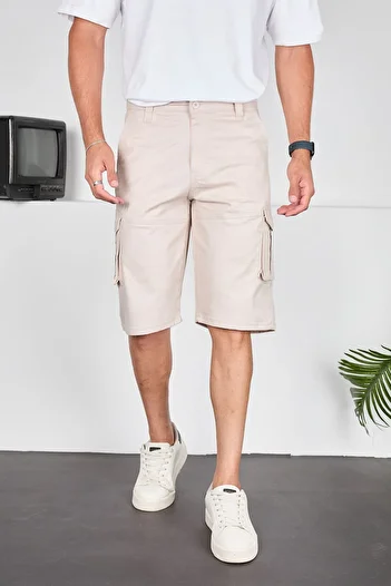 SEELENGLANZ Men's Shorts - Cargo Pocket Detailed
