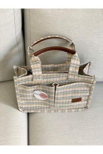 BAGLOVİS Canvas Shoulder Bag with Precepts