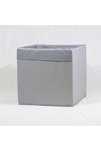 Faiend Gray Plain Waterproof Fabric Toy Box Multi-Purpose Foldable Office Closet Collector Organize Basket