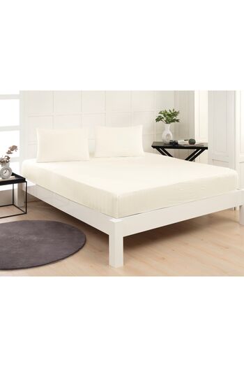Altın Yaprak King Size Elastic 100% Cotton Combed Sheet 2 Pieces Pillow Case (50X70 CM)