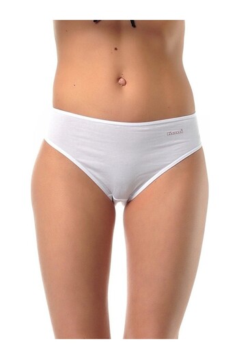 Kom Flexible Cotton Modal Panties - White Basic Slip, Pack of 2