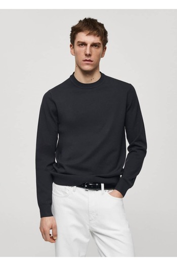 MANGO Man Round Collar Cotton Knitwear Sweater