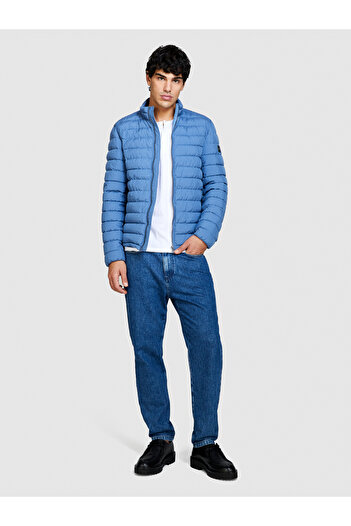 Sisley Ανδρικό παντελόνι Jogger από μπλε βαμβακερό τζιν με χαλαρή εφαρμογή