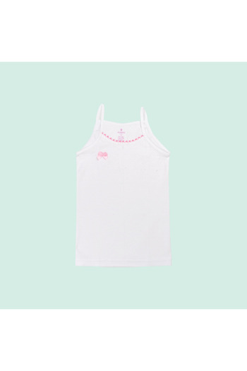 Ceylanoğlu 327 Ribbed - Pompom Rope Strap Girls' Tank Top (6 PCS)