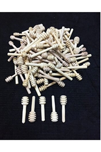 DİBA AVM 30 Pieces of Magnet and Presentation Mini Honey Spoons - Wooden and Wooden