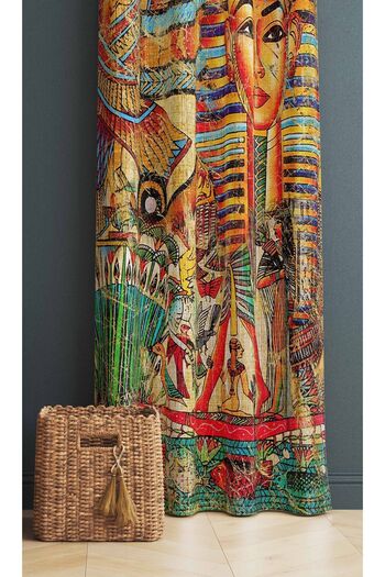 Else Dekor Ethnic and Authentic Egyptian Patterned Digital Printed Bedroom - Living Room Kitchen Background Curtain