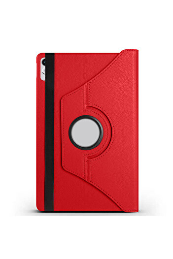 HTstore Lenovo Tab P11 11.5 (2nd Gen) - Zore Rotatable Case with Stand - Red