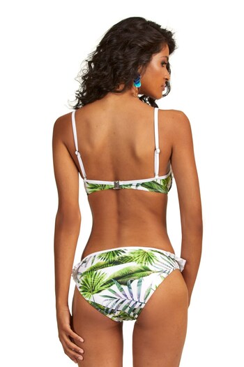 Argento Flounced Leaf Patterned Bikini Set