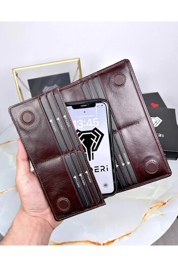Fil Deri 2028 Large Passportfolio - With Phone Compartment, Magnet Wallet and Handband