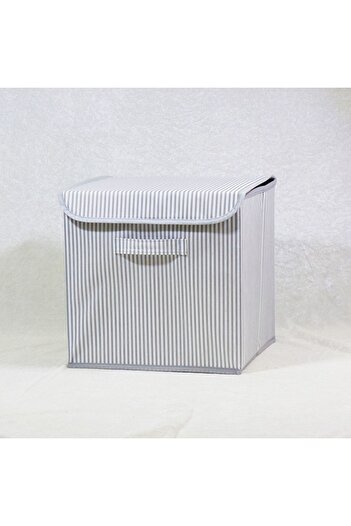 Faiend Folding Box with Lid Closet Organizer and Storage Box Laundry Toy Basket 30x30x30