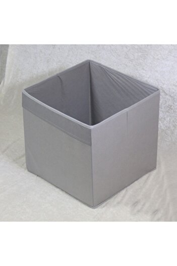 Faiend Gray Plain Waterproof Fabric Toy Box Multi-Purpose Foldable Office Closet Collector Organize Basket
