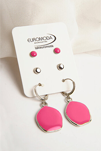 EUROMODA Specially Designed Enameled Ball Earrings Rengarek Dangle Earrings