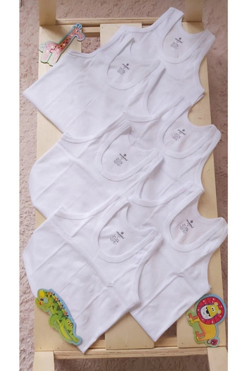 Ceylanoğlu Boys' Cotton Undershirt - Pack of 6