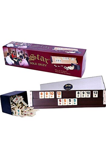 Star Oyun Star Gold Wooden Okey Set