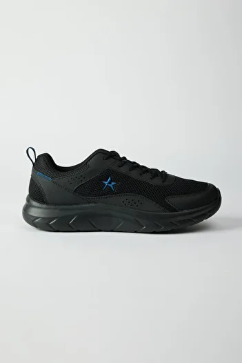 ALTINYILDIZ CLASSICS Men's Black Lace-Up Flexible Comfortable Sole Casual Sneaker Sports Shoes