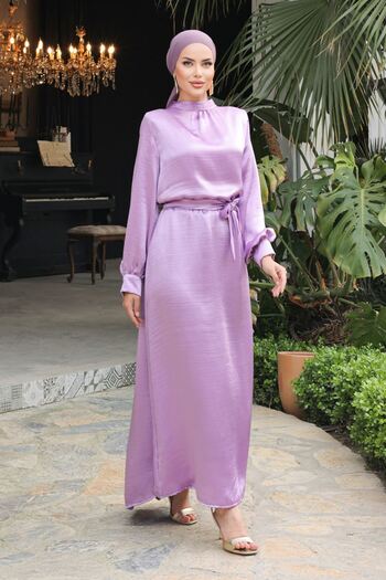 Moka Shopin Lilac Satin Dress - 20329.1778.