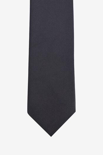 ALTINYILDIZ CLASSICS Black Thin Tie - men's Patternless Design