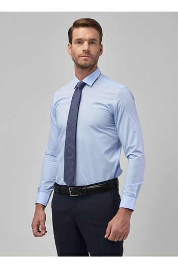 ALTINYILDIZ CLASSICS Men's Light Blue Tailored Slim Fit Slim Fit Shirt