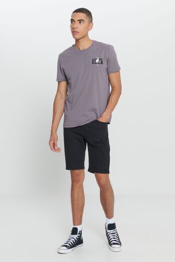AC&Co / Altınyıldız Classics Men's Anthracite Standard Fit Regular Fit 100% Cotton Printed Crew Neck T-Shirt