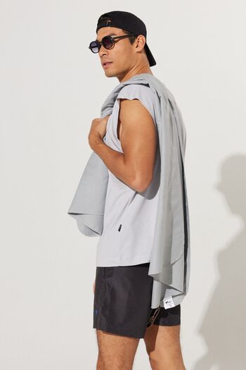 AC&Co / Altınyıldız Classics Men's Gray Microfiber Beach Towel (80 CM X 150 CM)