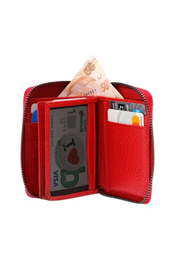 Westpolo West Polo Hakiki Deri Fermuarlı Unisex Cüzdan Kartlık