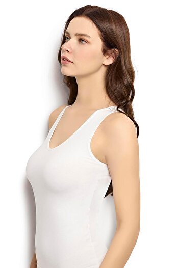 Jiber Women's White Zero Sleeve Tank Top 523