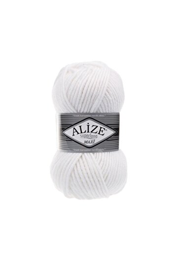 Alize Alize Superlana Maxi 5 Pieces White Knitting Yarn