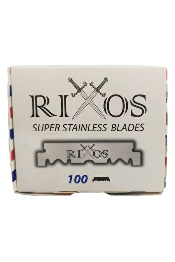 Rixos Super Stainless Barber Razor Shaving Blade 1 Pack/100 Pieces Half Razor