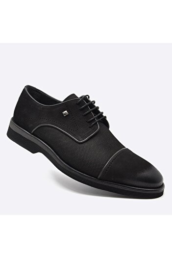 Fosco Black Genuine Leather Casual Men's Shoes 2960 983 46