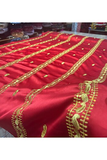 OsmanKumaşDantel Satin Embroidered Fabric - Elegant and Comfortable Design
