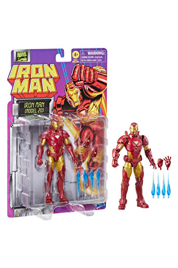 Hasbro Marvel Legends Iron Man (Model 20) Retro Comics Aksiyon Figürü