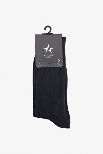 ALTINYILDIZ CLASSICS Black Corded Men's Socks - Single Pack