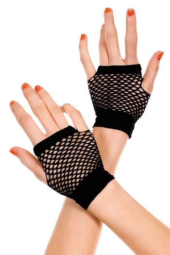 Köstebek Mesh Black Short Gloves