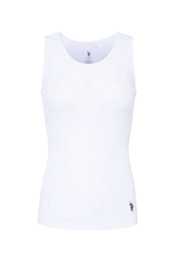 U.S. Polo Assn. Women's, Licensed, Uspa, White, Thick Strap Tank Top
