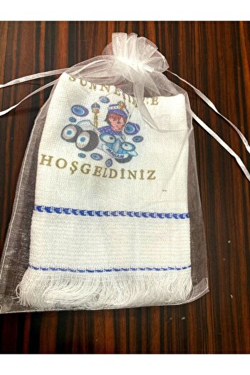 yörük tuhafiye Circumcision Towel with Pouch, Car Towel, Convoy Towel, Pack of 12, Blue Car Wedding Towel