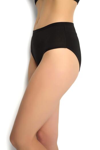 Jiber 12 Pack Women's Black Cotton High Waist Panties 652
