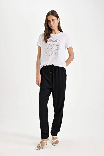 DeFacto Women's Black Canvas Trousers - L3164AZ/BK81