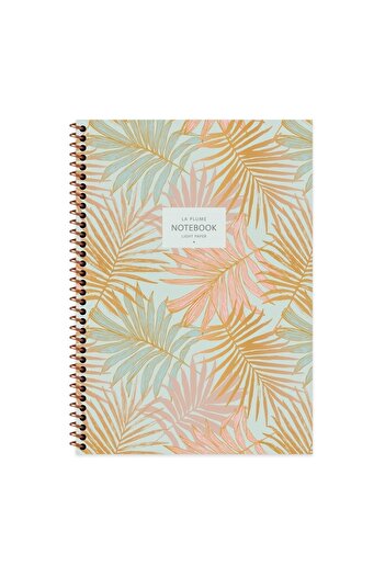 KESKİN COLOR Orange Cardboard Cover - 80 Sheets A4 Checked La Plume Spiral Notebook
