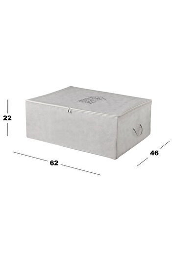 renklibebek 5-Piece Gray Color Under Base Quilt Dowry Sweater Storage Organizer - 5x(62x46x22)