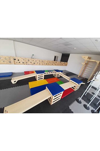 assa spor Parkur Mini Set (MAKSİ PAKET) Çocuk Spor Jimnastik Haraket Istasyonu