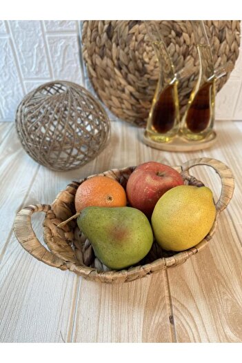Atbyhome 24x18 cm Wicker Rattan Oval Bread Basket