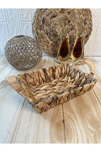 Atbyhome 22x17 cm Rectangular Wicker Rattan Bread Basket