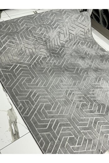 MBA Kaymaz Taban LUX Kesme Kabartmalı Salon Koridor Mutfak Hali Armoni Gri