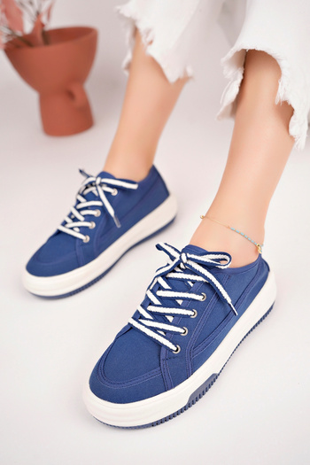pasyone Women's Sneakers - Navy Blue, Casual Shoes