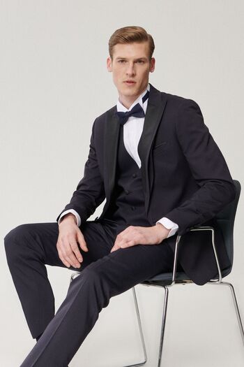 ALTINYILDIZ CLASSICS Men's Slim Fit Slim Fit Vest Tuxedo Groom Suit