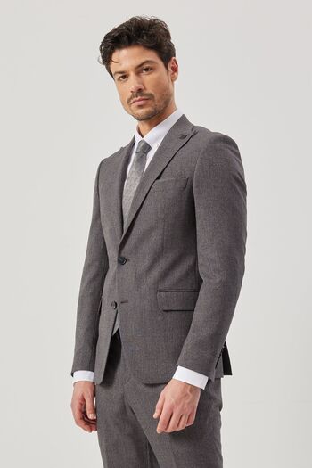 ALTINYILDIZ CLASSICS Men's Burgundy Extra Slim Fit Slim Fit Swallow Collar Patterned Suit